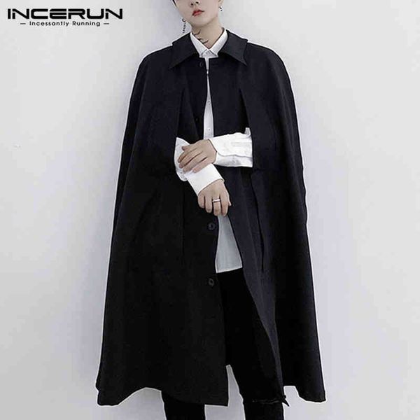 incerun men's single breasted fashion coat, elegant, strong, round neck, poncho, punk street cloth, windbreaker,, Tan;black
incerun men's single breasted fashion coat, elegant, strong, round neck, poncho, punk street cloth, windbreaker,, Tan;black