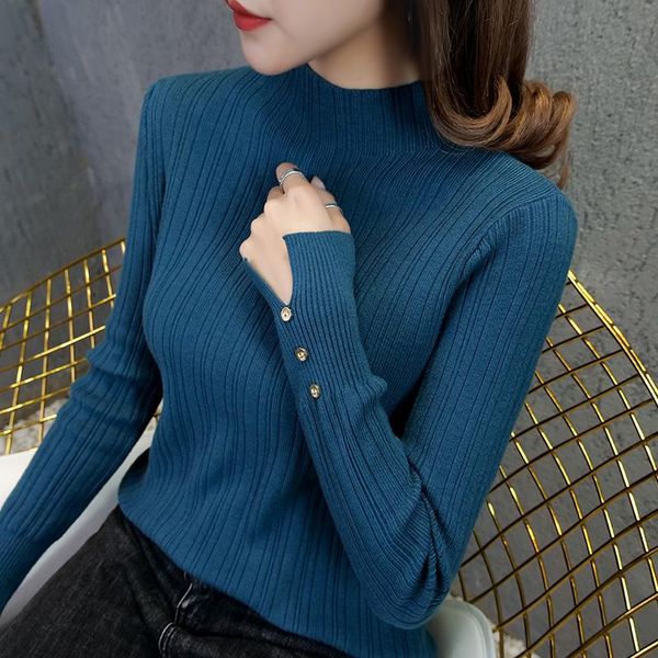 women's sweaters jdy59 half high neck sweater pullover2021 winter korean slim bottomed, White;black
women's sweaters jdy59 half high neck sweater pullover2021 winter korean slim bottomed, White;black