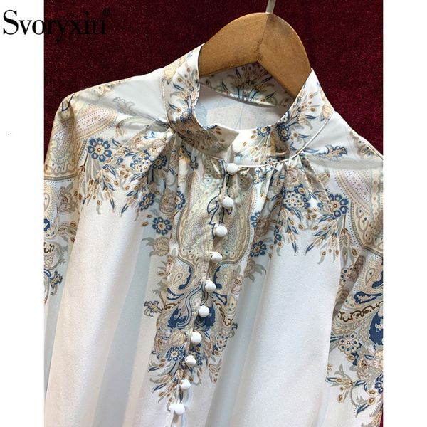 svoryxiu new spring summer runway two piece set women's elegant lantern sleeve flower print blouse + shorts suits fashion 201008, White
svoryxiu new spring summer runway two piece set women's elegant lantern sleeve flower print blouse + shorts suits fashion 201008, White