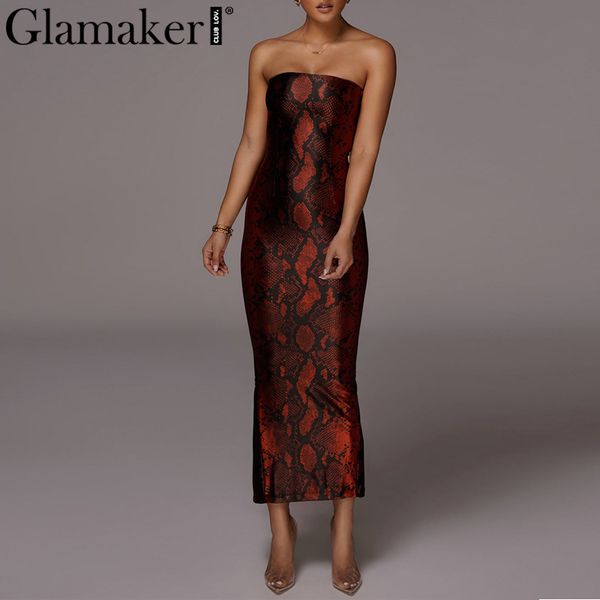 glamaker off shoulder high waist long dress women snake print sleeveless vestidos party club outfits fashion robe 210414, Black;gray
glamaker off shoulder high waist long dress women snake print sleeveless vestidos party club outfits fashion robe 210414, Black;gray