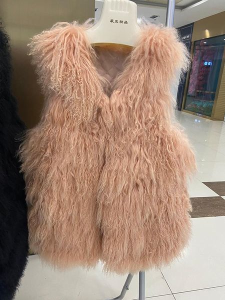 women's fur & faux 2021 big promotion women spring autumn real sleeveless vest waistcoat lady's v-neck mongolia sheep short thin, Black
women's fur & faux 2021 big promotion women spring autumn real sleeveless vest waistcoat lady's v-neck mongolia sheep short thin, Black