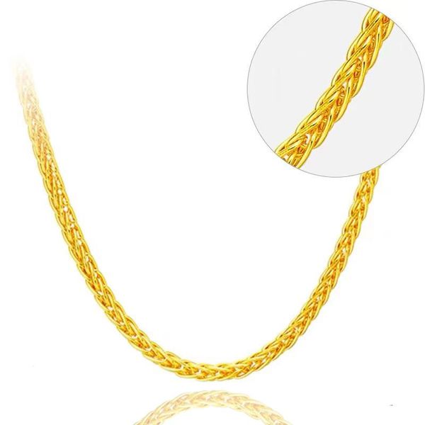 chains women gold-plated necklace sand gold chopin chain jewelry 24k true imitation pure wedding bridal gift accessories, Silver
chains women gold-plated necklace sand gold chopin chain jewelry 24k true imitation pure wedding bridal gift accessories, Silver