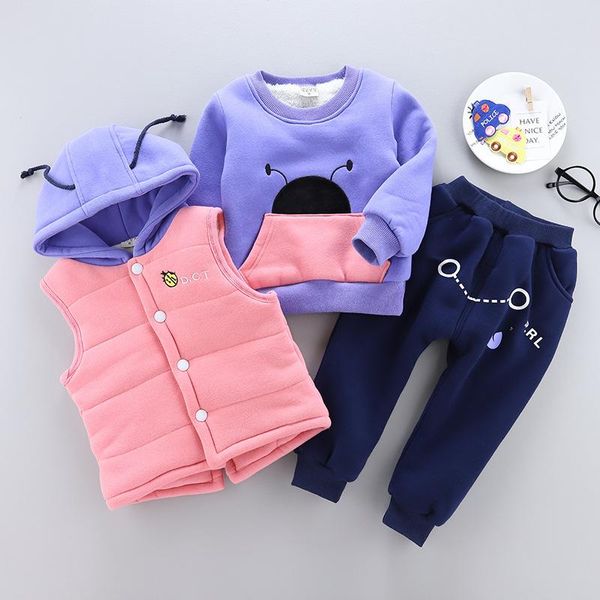 clothing sets autumn winter baby kids costume 3p/set boy casual sport outfit girl candy color cartoon tracksuit hooded vest+pullover+pants, White
clothing sets autumn winter baby kids costume 3p/set boy casual sport outfit girl candy color cartoon tracksuit hooded vest+pullover+pants, White