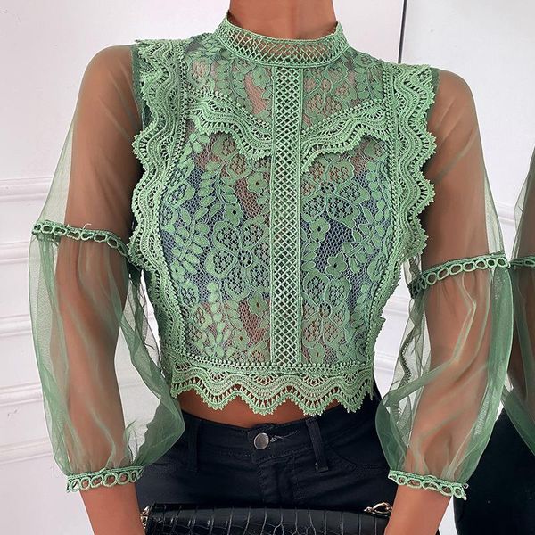 women's blouses & shirts vintage summer latern sleeve see through lace women y2k clothes elegant mesh crop office lady green casual, White
women's blouses & shirts vintage summer latern sleeve see through lace women y2k clothes elegant mesh crop office lady green casual, White