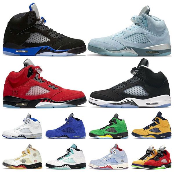 men sneakers basketball shoes 5 bluebird racer blue raging bull alternate grape oregon oreo michigan suede easter women sports trainers, White;red
men sneakers basketball shoes 5 bluebird racer blue raging bull alternate grape oregon oreo michigan suede easter women sports trainers, White;red