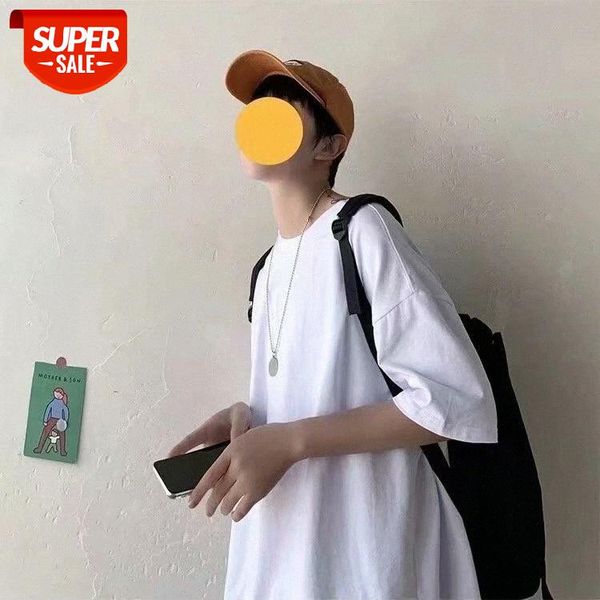summer hong kong style ins pure color simple short-sleeved t-shirt male loose korean version of the compassionate student bottoming sh #db9q, White;black
summer hong kong style ins pure color simple short-sleeved t-shirt male loose korean version of the compassionate student bottoming sh #db9q, White;black