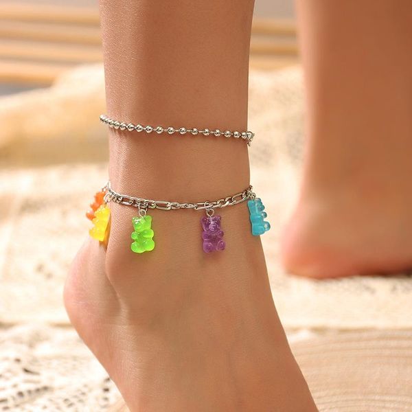 anklets 2021 arrival colorful chains anklet bracelets female girls sweet resin bear charms alloy multilayer foot jewelry for womens, Red;blue
anklets 2021 arrival colorful chains anklet bracelets female girls sweet resin bear charms alloy multilayer foot jewelry for womens, Red;blue