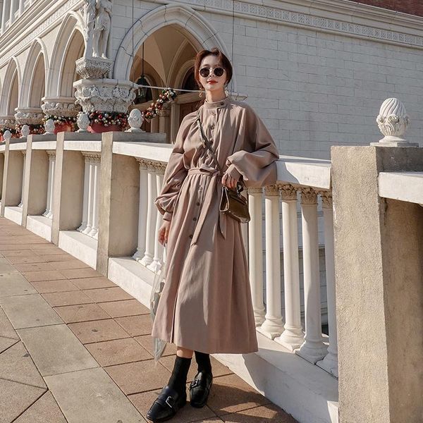 british style stand collar elegant trench coats for business women 2021 spring autumn single breasted sashes overcoat cloak women's, Tan;black
british style stand collar elegant trench coats for business women 2021 spring autumn single breasted sashes overcoat cloak women's, Tan;black
