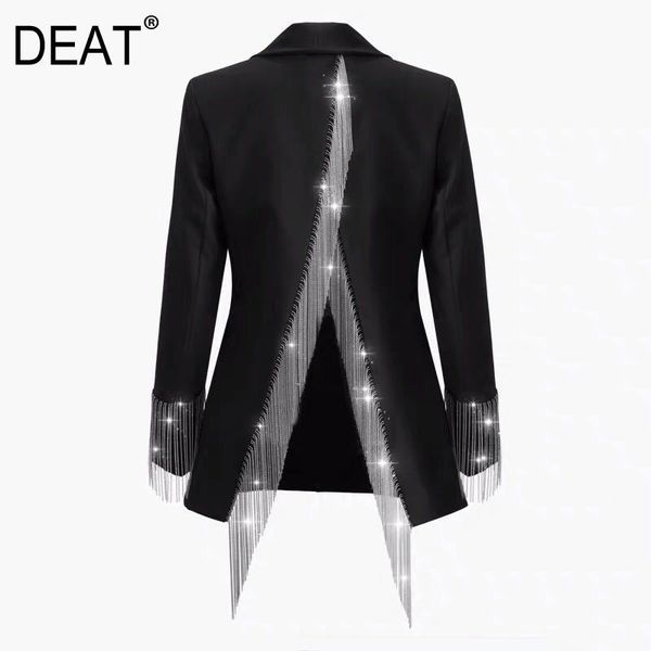 spring small suit jacket for famale design niche back hollow split tassel black loose blazers yj912 210421, White;black
spring small suit jacket for famale design niche back hollow split tassel black loose blazers yj912 210421, White;black