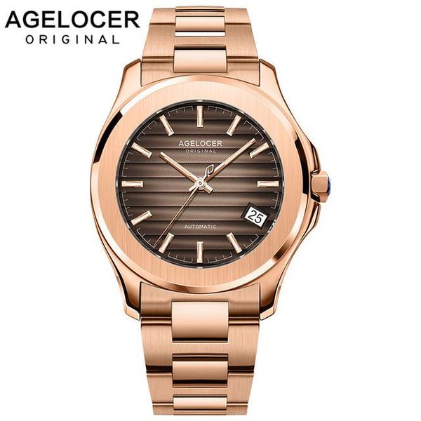 wristwatches agelocer brand automatic mechanical men watches full 316l steel sapphire relogio masculino waterproof, Slivery;brown
wristwatches agelocer brand automatic mechanical men watches full 316l steel sapphire relogio masculino waterproof, Slivery;brown