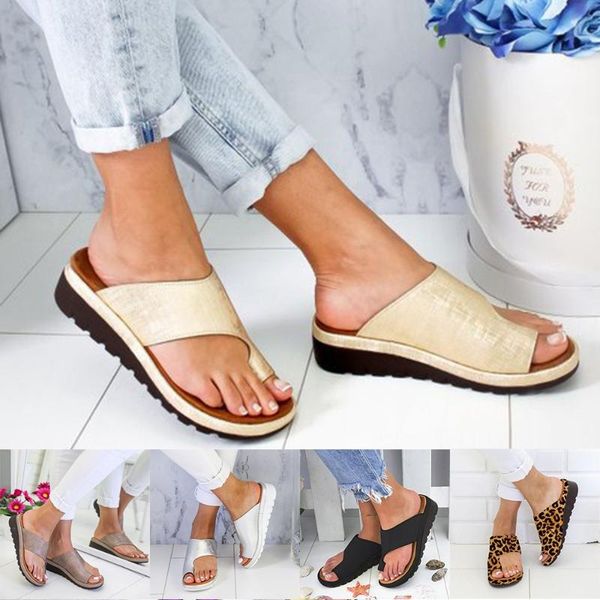slippers women pu leather shoes comfy platform flat sole ladies casual soft big toe foot correction sandal orthopedic bunion corrector, Black
slippers women pu leather shoes comfy platform flat sole ladies casual soft big toe foot correction sandal orthopedic bunion corrector, Black