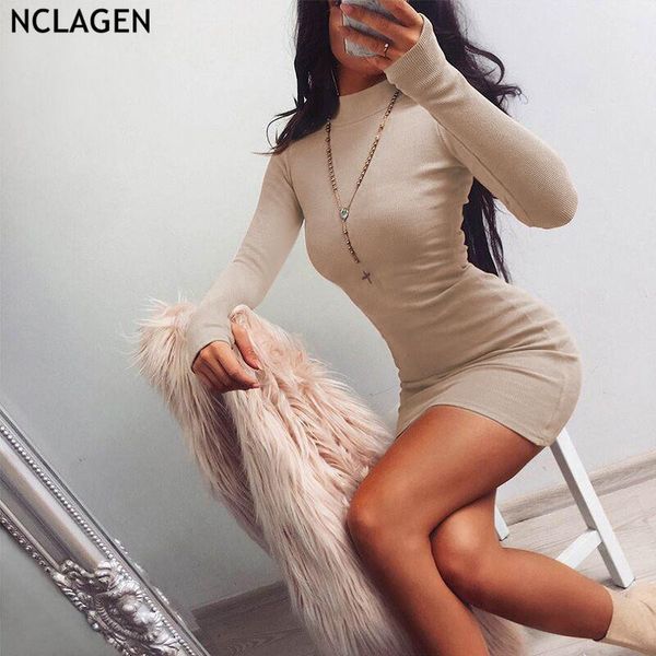casual dresses nclagen women long sleeve bottoming dress knitted hip package turtleneck 2021 fashion solid stretchy basic vestidos ropa, Black;gray
casual dresses nclagen women long sleeve bottoming dress knitted hip package turtleneck 2021 fashion solid stretchy basic vestidos ropa, Black;gray