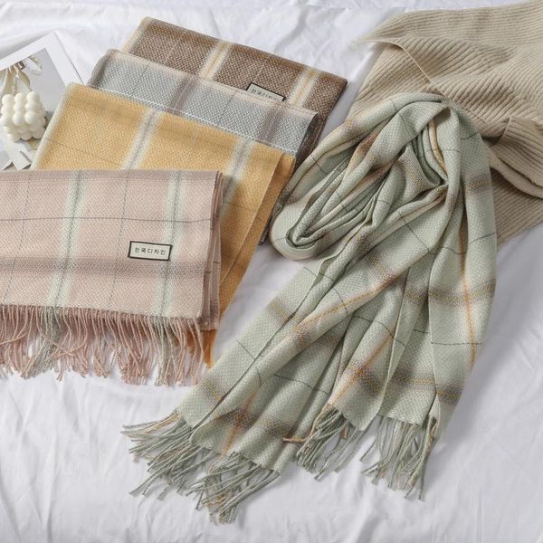 scarves 2021 women plaid scarf winter pashmina shawls cashmere thick wraps lady tassel warm bufanda luxury blanket echarpe, Blue;gray
scarves 2021 women plaid scarf winter pashmina shawls cashmere thick wraps lady tassel warm bufanda luxury blanket echarpe, Blue;gray