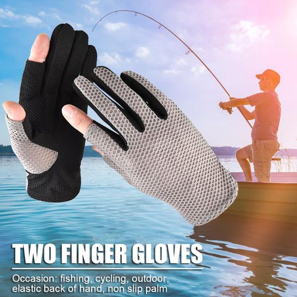cycling gloves hiking summer sunshade breathable fishing non-slip 2 fingers cut portable waterproof elements, Black
cycling gloves hiking summer sunshade breathable fishing non-slip 2 fingers cut portable waterproof elements, Black