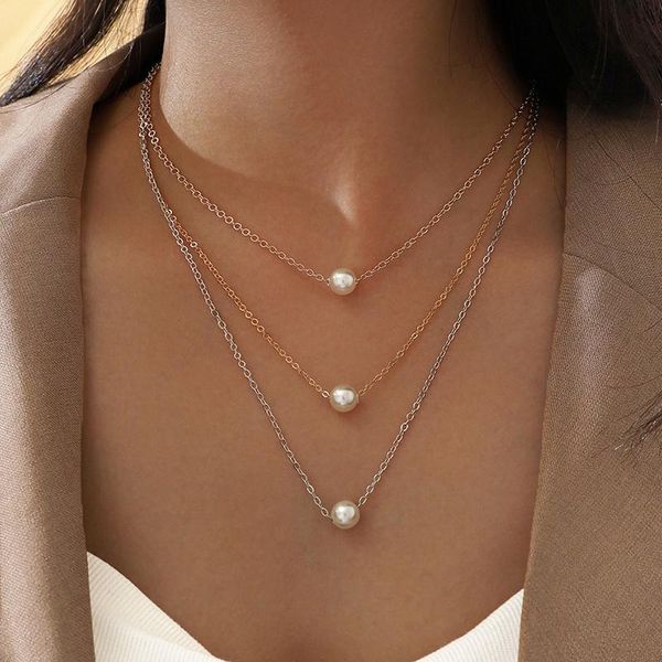 chains aprilwell 1 pc layered pendant necklace for women aesthetic gold chain female freshwater pearls collar 2021 jewelry wholesale, Silver
chains aprilwell 1 pc layered pendant necklace for women aesthetic gold chain female freshwater pearls collar 2021 jewelry wholesale, Silver