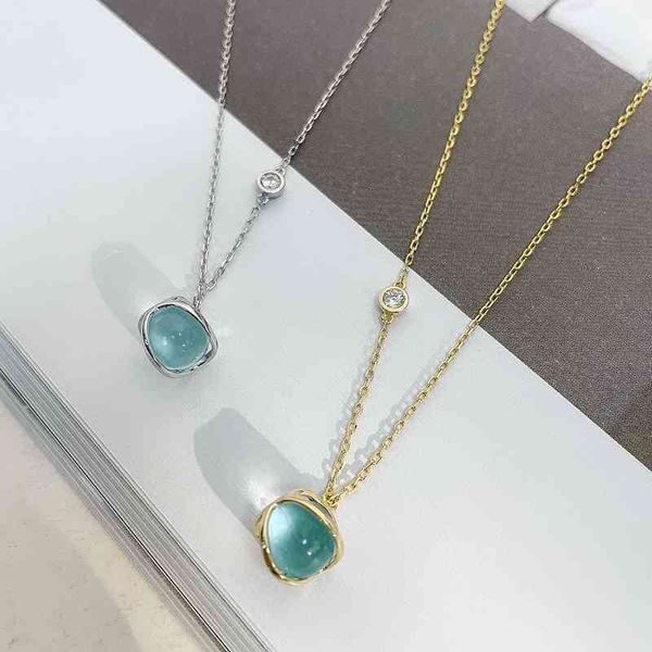 s925 whole body sterling silver necklace irregular geometry blue crystal pendant short temperament universe star sky clavicle chain, Black
s925 whole body sterling silver necklace irregular geometry blue crystal pendant short temperament universe star sky clavicle chain, Black
