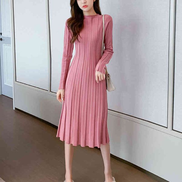 casual dresses autumn korean style long-sleeved temperament rib knitted a-line over-the-knee knit dress aaav, Black;gray
casual dresses autumn korean style long-sleeved temperament rib knitted a-line over-the-knee knit dress aaav, Black;gray