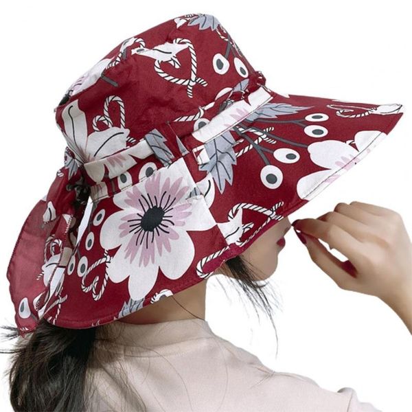wide brim hats women sun flower printing anti-uv bow superlarge foldable bucket hat cap fashion accessories summer 2021, Blue;gray
wide brim hats women sun flower printing anti-uv bow superlarge foldable bucket hat cap fashion accessories summer 2021, Blue;gray