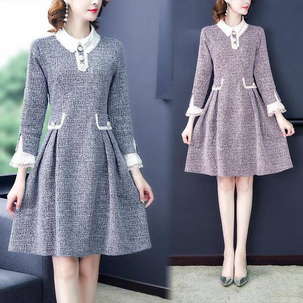 casual dresses winter cotton fashion houndstooth mini women autumn korean office lady bodycon dress 2021 elegant woolen vestidos, Black;gray
casual dresses winter cotton fashion houndstooth mini women autumn korean office lady bodycon dress 2021 elegant woolen vestidos, Black;gray