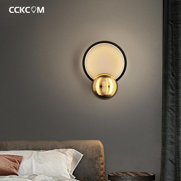 modern wall lamp led ring gold/black creative simple lighting living room bedroom bedside indoor decor lights
modern wall lamp led ring gold/black creative simple lighting living room bedroom bedside indoor decor lights
