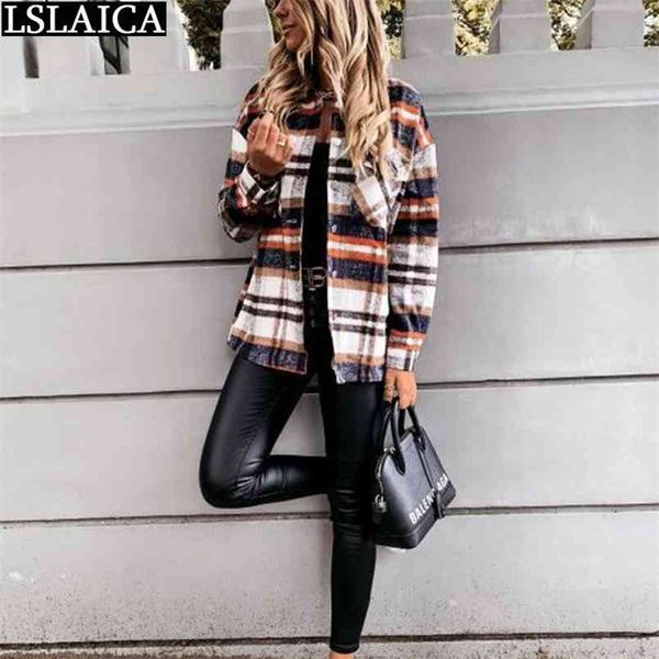 blouse women fashion casual loose office lady clothing plaid pocket long sleeve button slim mandarin collar 210515, White
blouse women fashion casual loose office lady clothing plaid pocket long sleeve button slim mandarin collar 210515, White