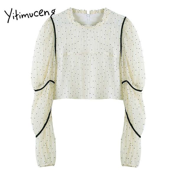 yitimuceng vintage polka dot blouse women zipper shirts loose spring fashion clothes o-neck long sleeve office lady 210601, White
yitimuceng vintage polka dot blouse women zipper shirts loose spring fashion clothes o-neck long sleeve office lady 210601, White