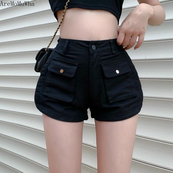 women's shorts design sense niche girl tooling casual pants female summer high waist thin black short women, White;black
women's shorts design sense niche girl tooling casual pants female summer high waist thin black short women, White;black