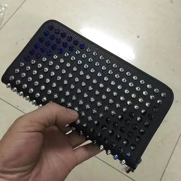 women men long style wallets panelled spiked clutch bags branded bottoms patent real leather rivets bag clutches purses spikes wallet, Red;black
women men long style wallets panelled spiked clutch bags branded bottoms patent real leather rivets bag clutches purses spikes wallet, Red;black