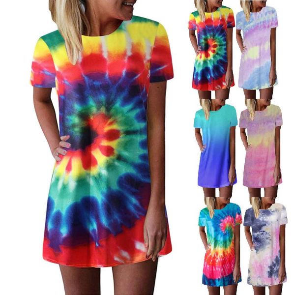 casual dresses arrival fashion t-shirt dresss women's tie-dye printed summer t shirt short sleeve swing dress, Black;gray
casual dresses arrival fashion t-shirt dresss women's tie-dye printed summer t shirt short sleeve swing dress, Black;gray