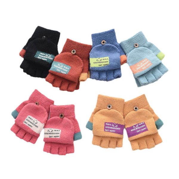 children fingerless gloves fashion knitted boys accessories winter student letter warm half five-finger flip and girls 7-12y b9080, White
children fingerless gloves fashion knitted boys accessories winter student letter warm half five-finger flip and girls 7-12y b9080, White