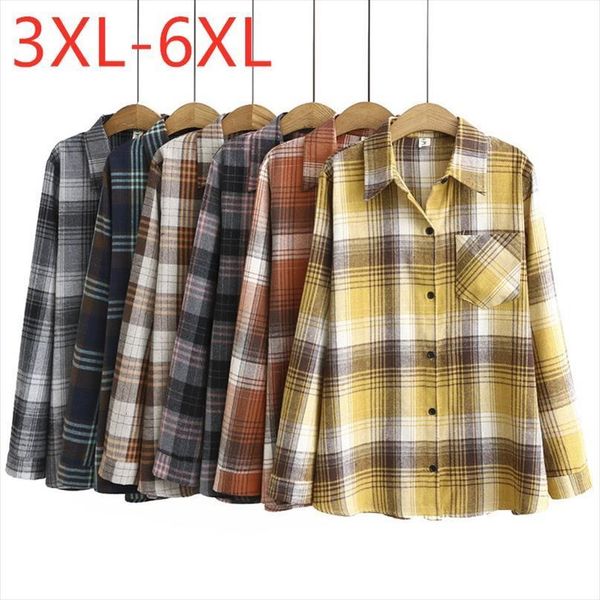 autumn winter plus size womens shirts large long sleeve loose cotton blue yellow plaid shirt 3xl 4xl 5xl 6xl, White
autumn winter plus size womens shirts large long sleeve loose cotton blue yellow plaid shirt 3xl 4xl 5xl 6xl, White
