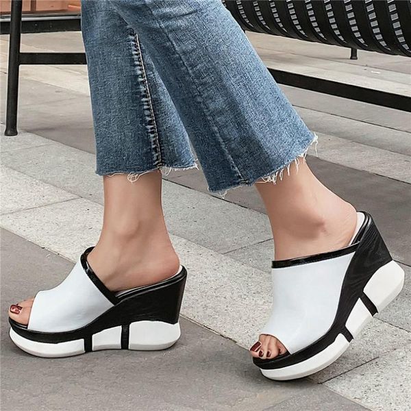 punk slippers women genuine leather high heels roman gladiators sandals open toe wedges platform summer party pumps casual shoes, Black
punk slippers women genuine leather high heels roman gladiators sandals open toe wedges platform summer party pumps casual shoes, Black