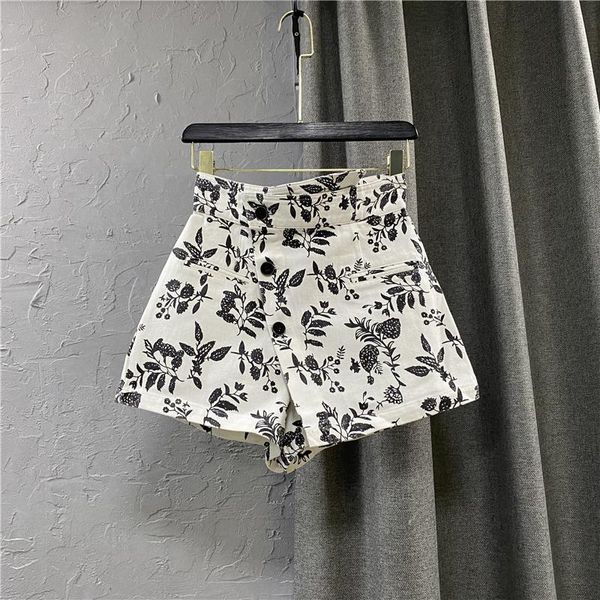 women's jeans 2021 summer high waist wide leg pants shorts fashion oblique breasted female casual flower printed women, Blue
women's jeans 2021 summer high waist wide leg pants shorts fashion oblique breasted female casual flower printed women, Blue