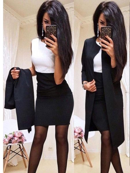 two piece dress autumn formal suits women long sleeve blazer jacket and bodycon mini office wear 2 female sets garnitur, White
two piece dress autumn formal suits women long sleeve blazer jacket and bodycon mini office wear 2 female sets garnitur, White