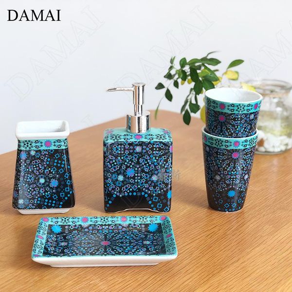 bath accessory set five piece bathroom accessories ceramic creativity painted pattern home restroom shower decoration
bath accessory set five piece bathroom accessories ceramic creativity painted pattern home restroom shower decoration