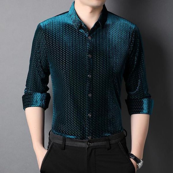 spring and autumn men's golden veet long sleeve middle-aged solid color lapel casual shirt slim cardigan, Black
spring and autumn men's golden veet long sleeve middle-aged solid color lapel casual shirt slim cardigan, Black