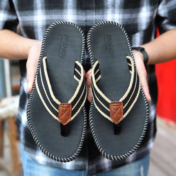 classical fashion men flip flops slippers quality rubber outsole beach flipflops non-slip outdoor sandals male shoes, Black
classical fashion men flip flops slippers quality rubber outsole beach flipflops non-slip outdoor sandals male shoes, Black