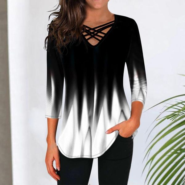 women's blouses & shirts casual blouse hollow out v-neck long-sleeve tie-dye printing loose ladies streetwear blusas, White
women's blouses & shirts casual blouse hollow out v-neck long-sleeve tie-dye printing loose ladies streetwear blusas, White