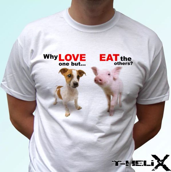 Vegan vegetarian white t shirt top tee veggie design Love animals - all sizes, White;black
Vegan vegetarian white t shirt top tee veggie design Love animals - all sizes, White;black