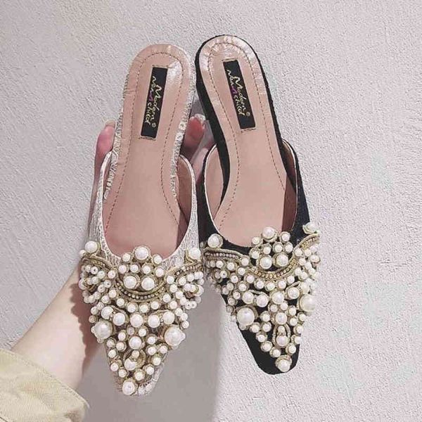 fashion women slippers round toe flats heeled slip on slides black/beige casual elegant flats shallow shoes woman 210513
fashion women slippers round toe flats heeled slip on slides black/beige casual elegant flats shallow shoes woman 210513