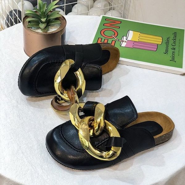80% off shoes fashion spring/summer women flat mules shoes ladies gold chain slippers slip on round toe luxury slides, Black
80% off shoes fashion spring/summer women flat mules shoes ladies gold chain slippers slip on round toe luxury slides, Black
