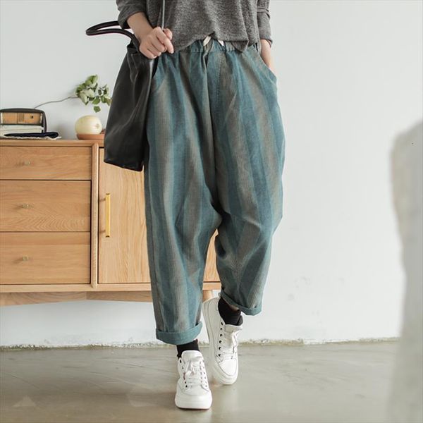 Autumn Striped Corduroy Full Womens Capris Length Cross Casual Vintage Mid Elastic Waist All Match, Black;white
Autumn Striped Corduroy Full Womens Capris Length Cross Casual Vintage Mid Elastic Waist All Match, Black;white