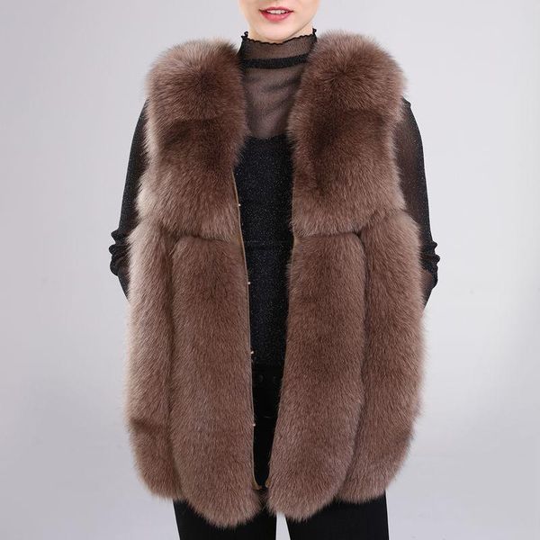 women's fur & faux arrival lady natural vest real waistcoat thick warm fashion medium long jacket, Black
women's fur & faux arrival lady natural vest real waistcoat thick warm fashion medium long jacket, Black