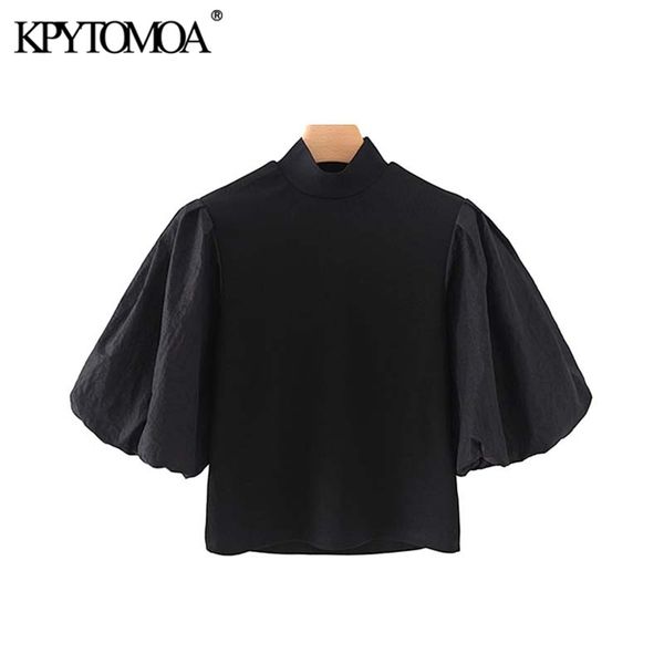 vintage elegant office wear patchwork cropped blouses women fashion stand collar lantern sleeve female shirts chic 210420, White
vintage elegant office wear patchwork cropped blouses women fashion stand collar lantern sleeve female shirts chic 210420, White