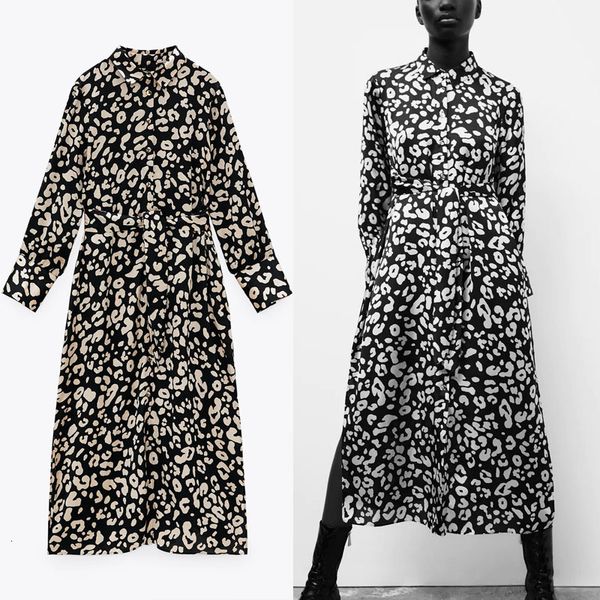 dresses satin animal print midi women vintage long sleeve self belt office lady es chic side vents elegant vestido, Black;gray
dresses satin animal print midi women vintage long sleeve self belt office lady es chic side vents elegant vestido, Black;gray
