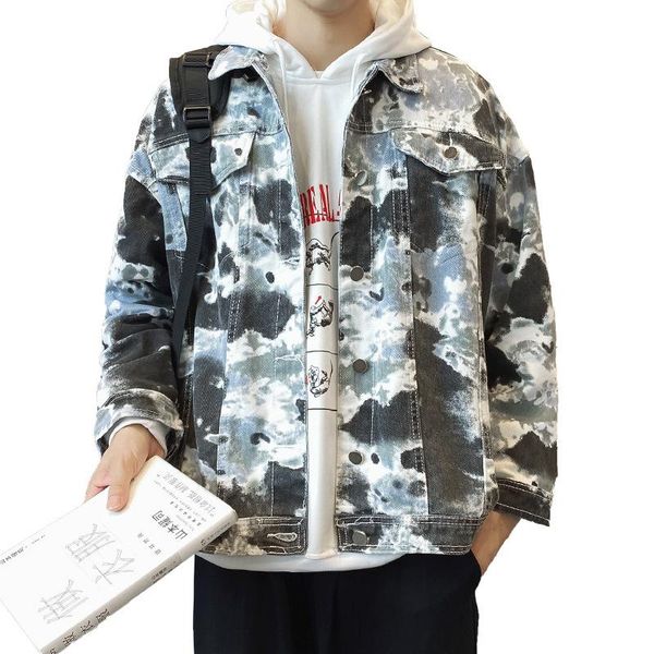 men's jackets denim jacket men's spring and autumn handsome hole waistcoat tie-dyed outwear, Black;brown
men's jackets denim jacket men's spring and autumn handsome hole waistcoat tie-dyed outwear, Black;brown