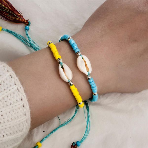 charm bracelets summer bohemian beach women hand-woven string rice beads shell tassel bracelet 2021 fashion two-piece #e03, Golden;silver
charm bracelets summer bohemian beach women hand-woven string rice beads shell tassel bracelet 2021 fashion two-piece #e03, Golden;silver