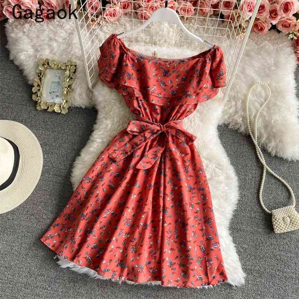 women dress summer slash neck sweet bow floral print midi dresses korean chic elegant fashion wild vestidos 210531, Black;gray
women dress summer slash neck sweet bow floral print midi dresses korean chic elegant fashion wild vestidos 210531, Black;gray