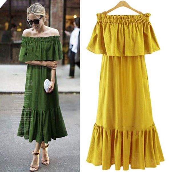 dresses summer large women's dress one neck and two long dresses with ruffles, Black;gray
dresses summer large women's dress one neck and two long dresses with ruffles, Black;gray
