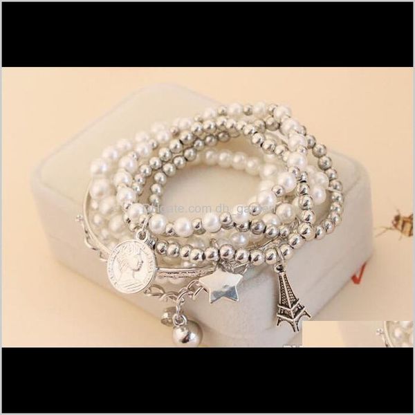 bracelets drop delivery 2021 girls retro multi layer pearl beaded tower star charm bracelet 6 layers sier & gold plated cuff bangles for wom, Golden;silver
bracelets drop delivery 2021 girls retro multi layer pearl beaded tower star charm bracelet 6 layers sier & gold plated cuff bangles for wom, Golden;silver